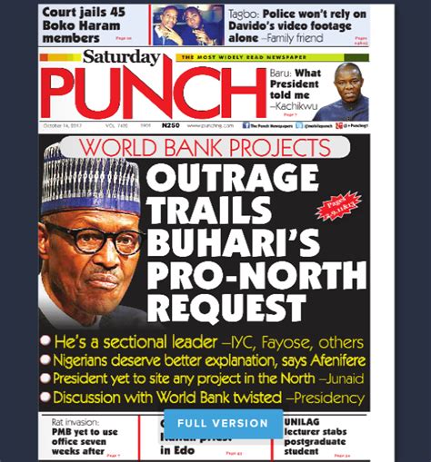 Punch Newspapers .